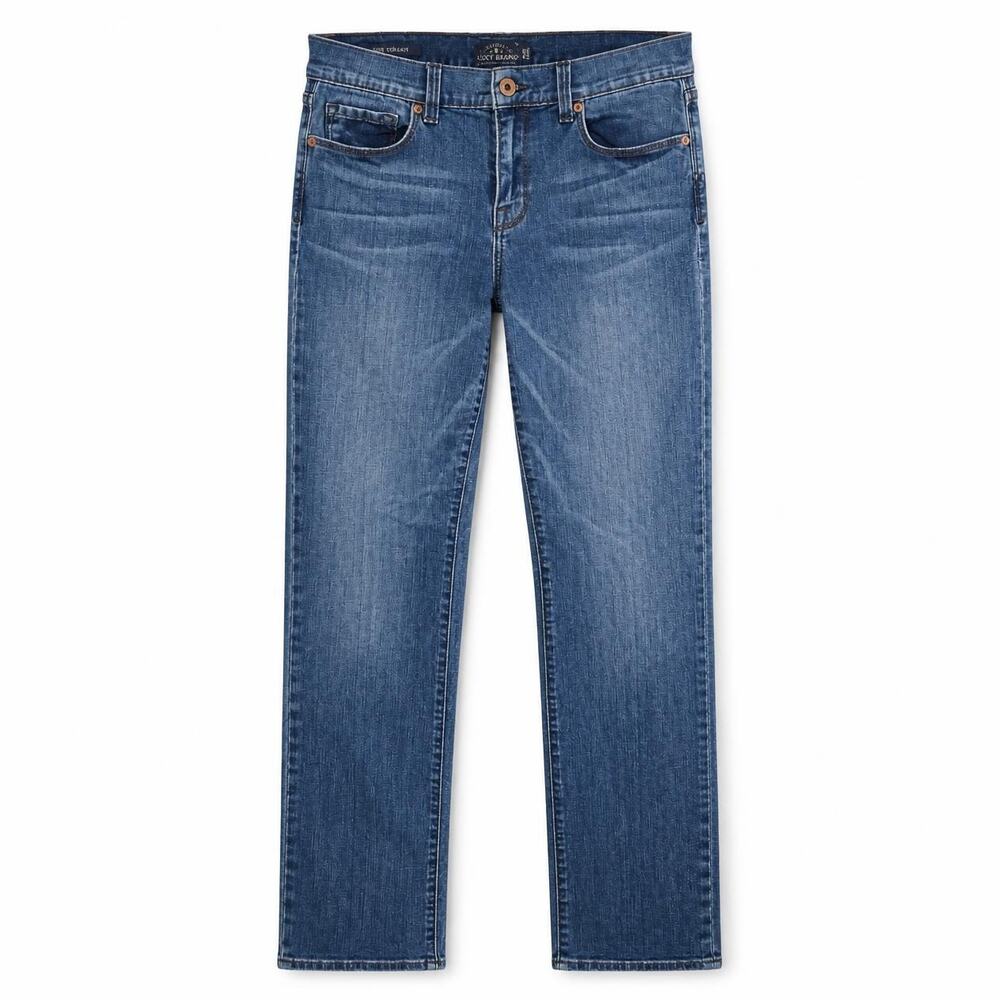 Lucky Brand Sofia Straight Jeans 8/29 Long Medium Wash Stretch Denim